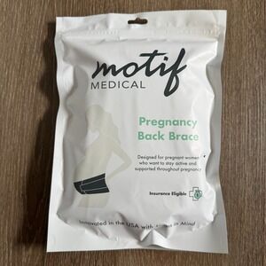 Motif Pregnancy Back Brace Women Large White Adjustable Support Belt